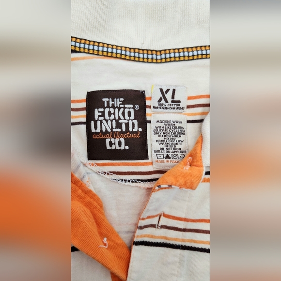 Ecko Unltd Vintage Striped Polo Men's Size XL - Picture 3 of 13
